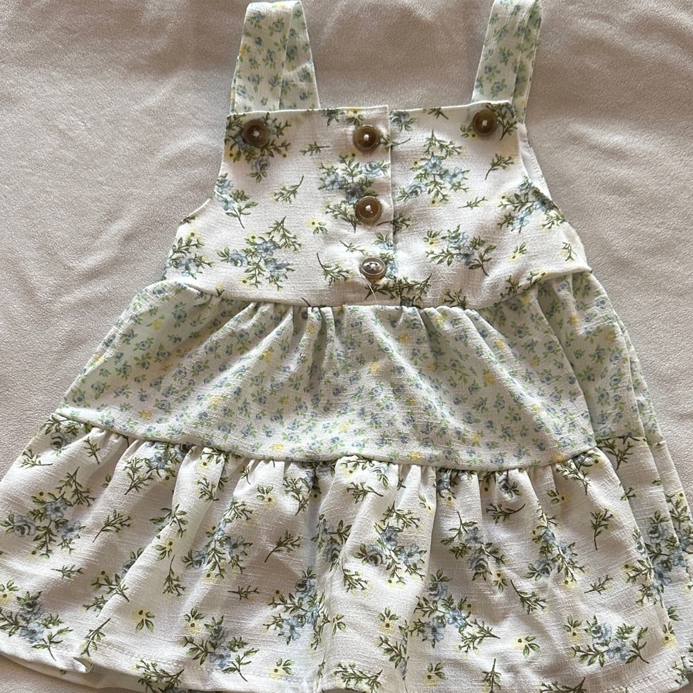 Floral Button-Up Baby Dress